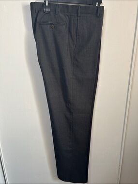 Zanella Men's Wool Dress Pants in Charcoal Gray